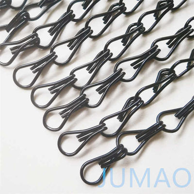 Dekoracyjne czarne metalowe łańcuchy link zasłony lata ekran zewnętrzny