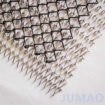 Diamentowa sieć metalowa zasłona pomieszczenia rozdzielacza Jumao Sprial Dekoracyjne draperie metalowe