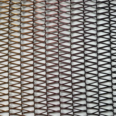 Technologia cewkowa Zasłony z siatki metalowej Materiały mosiężne dostosowane