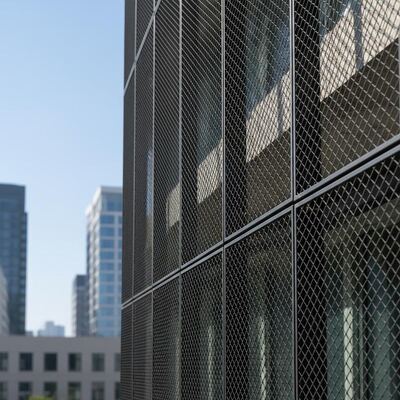 Czarna siatka Panele pokrycia Wire screen Architektoniczne konstrukcje Fasady