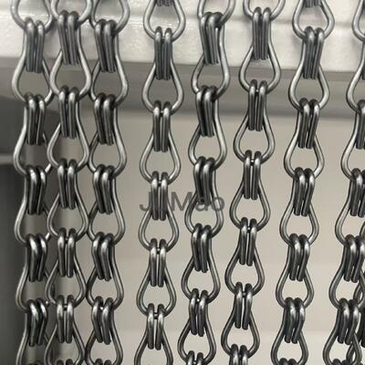 Aluminiowe zasłony łańcuszkowe Metalowe zasłony z ogniw łańcuchowych Odporność na temperaturę od minus 40 stopni Celsjusza do 200 stopni Celsjusza Zaprojektowane, aby pasowały do przestrzeni