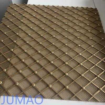 Nowy wzór dekoracyjny Woven Metal Mesh Custom Size Color For Wall Cabinet Space Divider